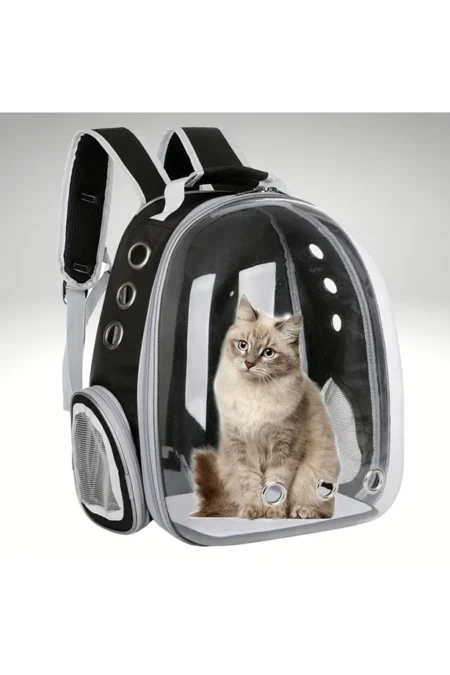 Şeffaf Astronot Kapsül Kedi Köpek Seyahat Yolculuk Fermuarlı Hava Alan Taşınabilir Sırt Çantası
