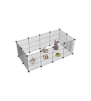 Evcil Küçük Hayvan Kedi Köpek Kuş Evi Kafesi Oyun Parkı Portatif Taşınabilir Metal Tel 12 Panel