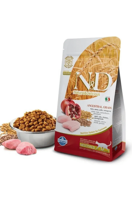 N & D Nd Düşük Tahıllı Tavuklu Ve Narlı Kısırlaştırılmış Kedi Maması 10 Kg