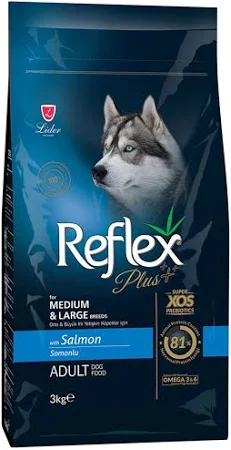 Reflex Plus Orta ve Büyük Irk Somonlu Yetişkin Köpek Maması 15 Kg